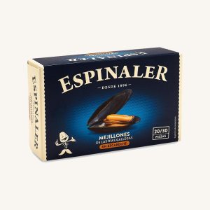 Espinaler Pickled mussels from Galician estuaries, 20+ small pieces, can 115 gr (78 gr drained)
