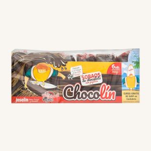 joselín Chocolín - chocolate sobaos with chocolate chips, from Cantabria, 6 unit pack 360 gr