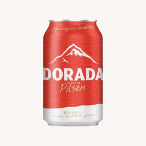 Dorada Pilsen beer (cerveza), Cla?sica, from Canary Islands, can 33cl main